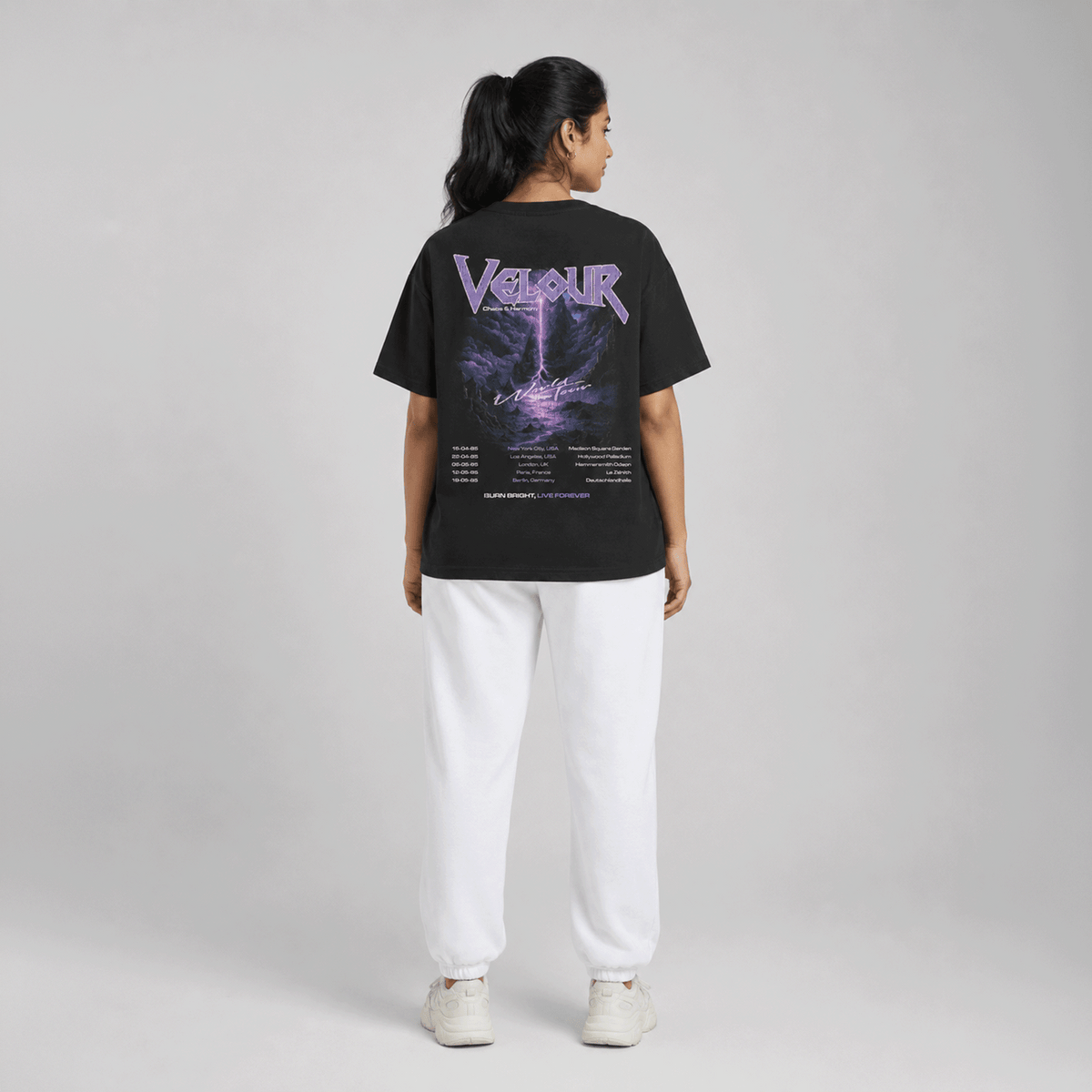 Velour Oversized T-Shirt